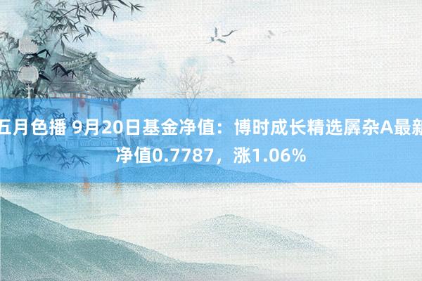 五月色播 9月20日基金净值：博时成长精选羼杂A最新净值0.7787，涨1.06%