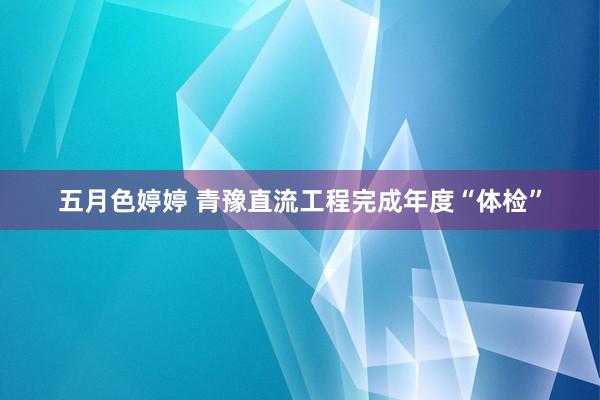 五月色婷婷 青豫直流工程完成年度“体检”