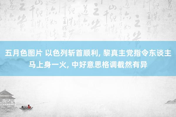 五月色图片 以色列斩首顺利， 黎真主党指令东谈主马上身一火， 中好意思格调截然有异