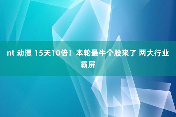 nt 动漫 15天10倍！本轮最牛个股来了 两大行业霸屏