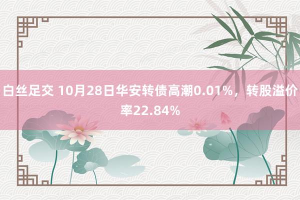 白丝足交 10月28日华安转债高潮0.01%，转股溢价率22.84%