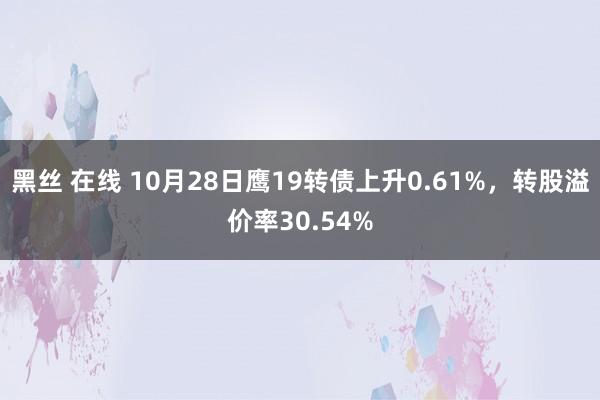 黑丝 在线 10月28日鹰19转债上升0.61%，转股溢价率30.54%