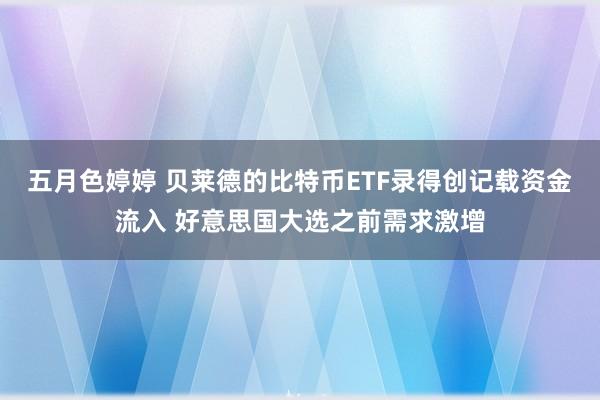 五月色婷婷 贝莱德的比特币ETF录得创记载资金流入 好意思国大选之前需求激增