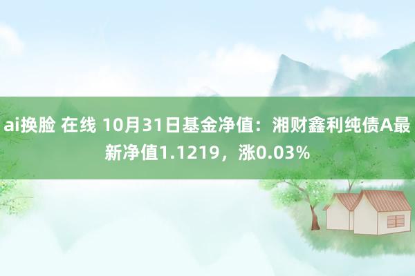 ai换脸 在线 10月31日基金净值：湘财鑫利纯债A最新净值1.1219，涨0.03%