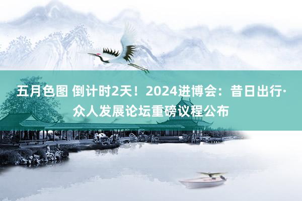 五月色图 倒计时2天！2024进博会：昔日出行·众人发展论坛重磅议程公布