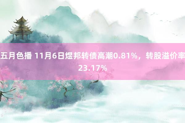 五月色播 11月6日煜邦转债高潮0.81%，转股溢价率23.17%