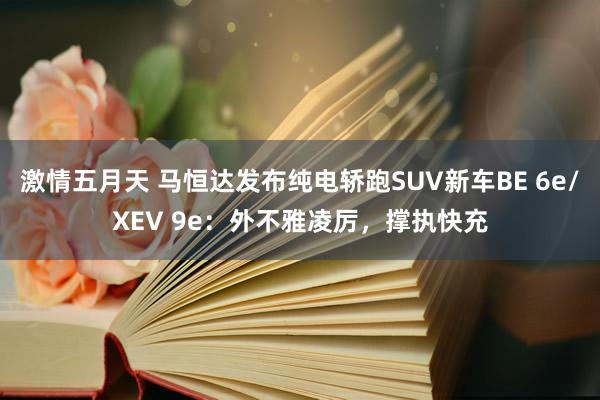 激情五月天 马恒达发布纯电轿跑SUV新车BE 6e/XEV 9e：外不雅凌厉，撑执快充