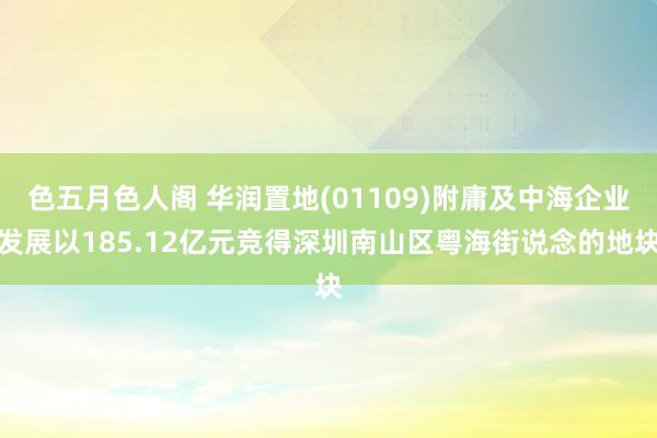 色五月色人阁 华润置地(01109)附庸及中海企业发展以185.12亿元竞得深圳南山区粤海街说念的地块