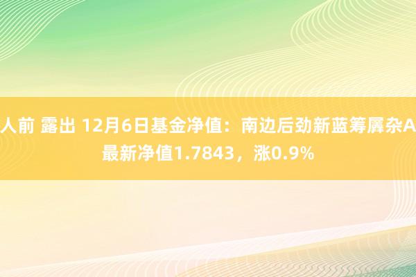 人前 露出 12月6日基金净值：南边后劲新蓝筹羼杂A最新净值1.7843，涨0.9%