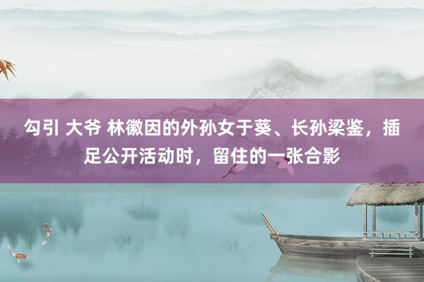 勾引 大爷 林徽因的外孙女于葵、长孙梁鉴，插足公开活动时，留住的一张合影