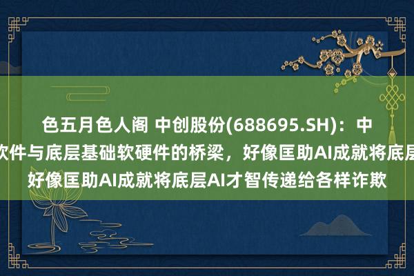 色五月色人阁 中创股份(688695.SH)：中间件软件四肢贯串诈欺软件与底层基础软硬件的桥梁，好像匡助AI成就将底层AI才智传递给各样诈欺