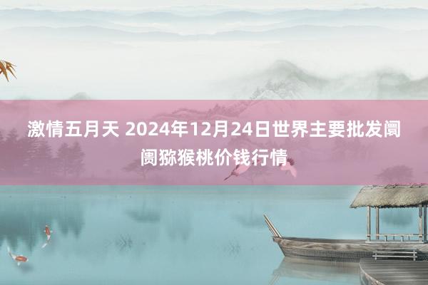 激情五月天 2024年12月24日世界主要批发阛阓猕猴桃价钱行情