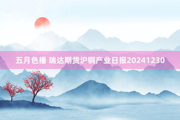 五月色播 瑞达期货沪铜产业日报20241230