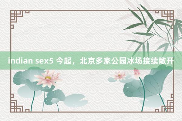 indian sex5 今起，北京多家公园冰场接续敞开