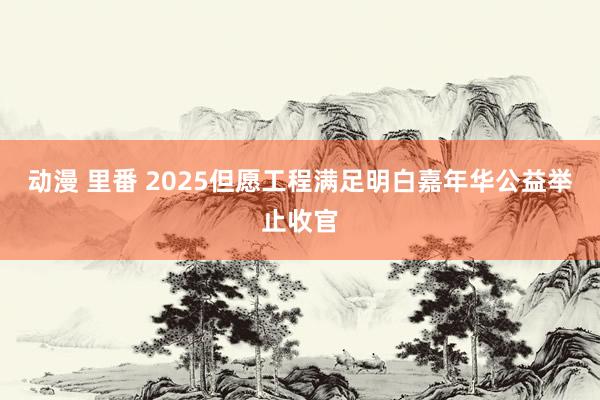 动漫 里番 2025但愿工程满足明白嘉年华公益举止收官