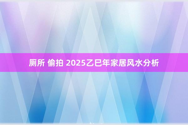 厕所 偷拍 2025乙巳年家居风水分析