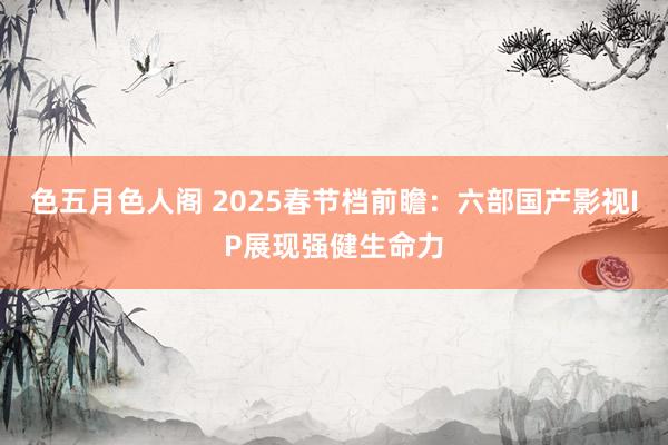 色五月色人阁 2025春节档前瞻：六部国产影视IP展现强健生命力